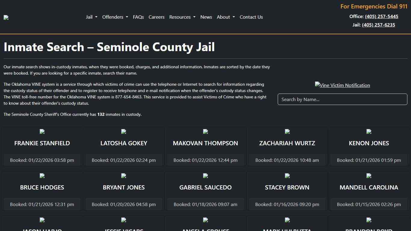 Inmate Search Seminole County Sheriff's Office